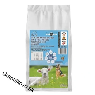 Fresh Farm Adult Medium&Maxi Single Protein GF - Lamb & Sweet Potatoes Intestinal 20kg